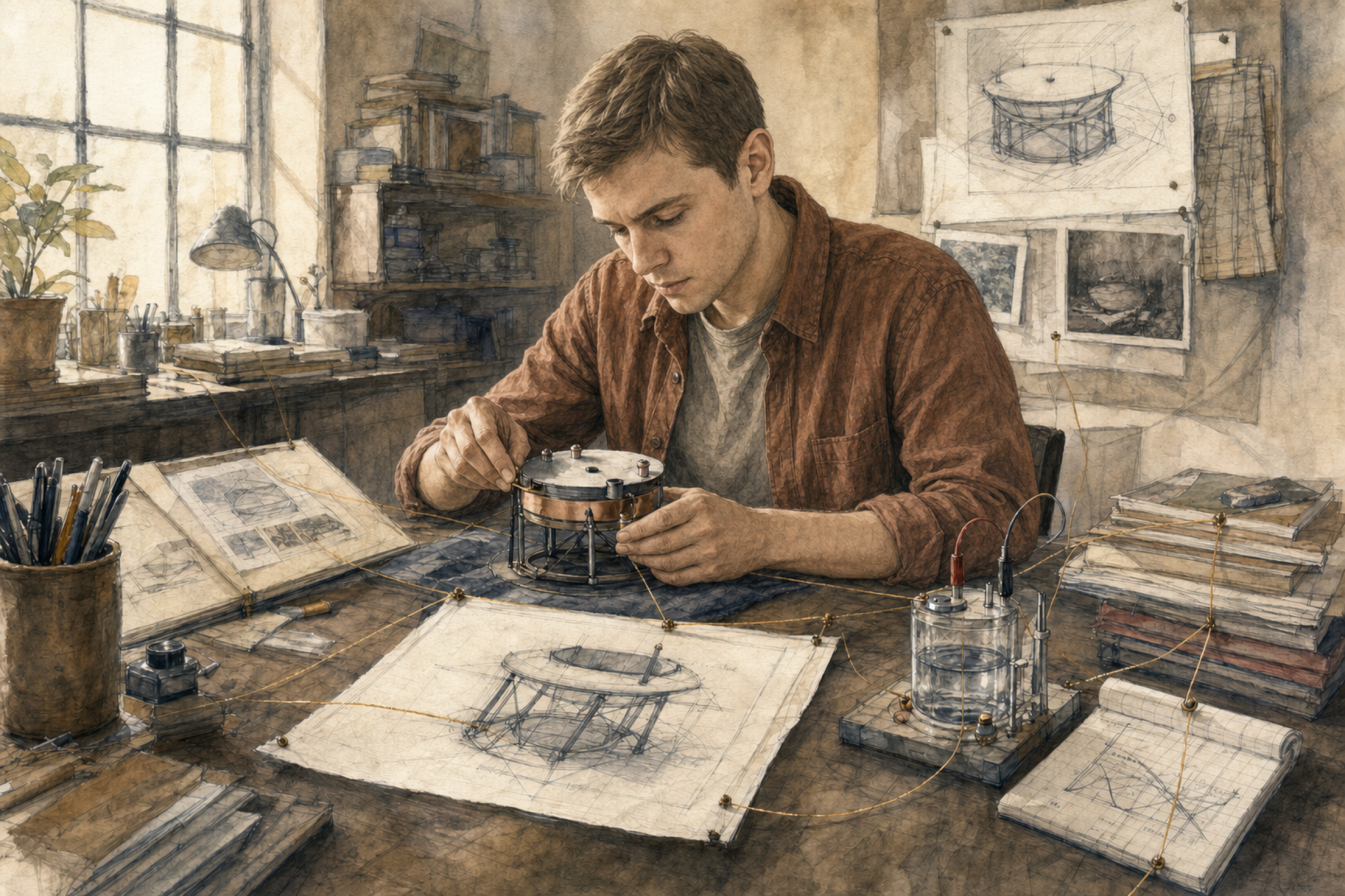 An independent inventor working with the kind of support that has traditionally required admission to an institution.